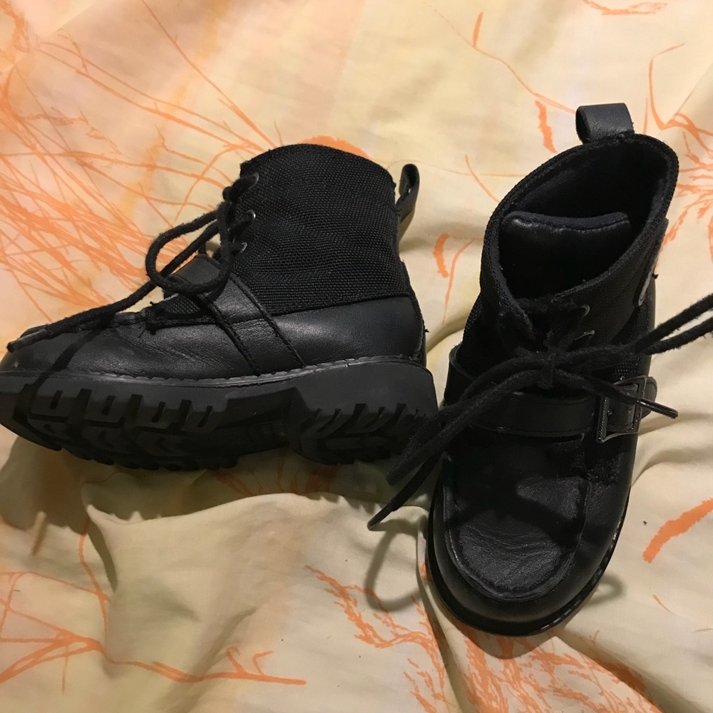 Toddler black polo boots